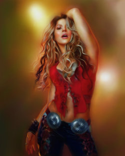 meditating-leo:  Shakira by ~SoulOfDavid