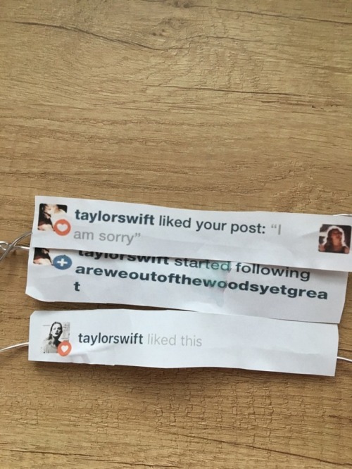 areweoutofthewoodsyetgreat:Dear Taylor@taylorswift ,Words cannot simply describe how much you mean t