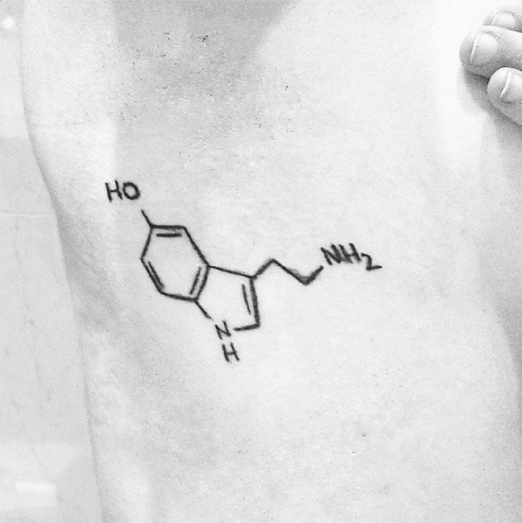 Serotonin molecule Tattoo - easy.ink™