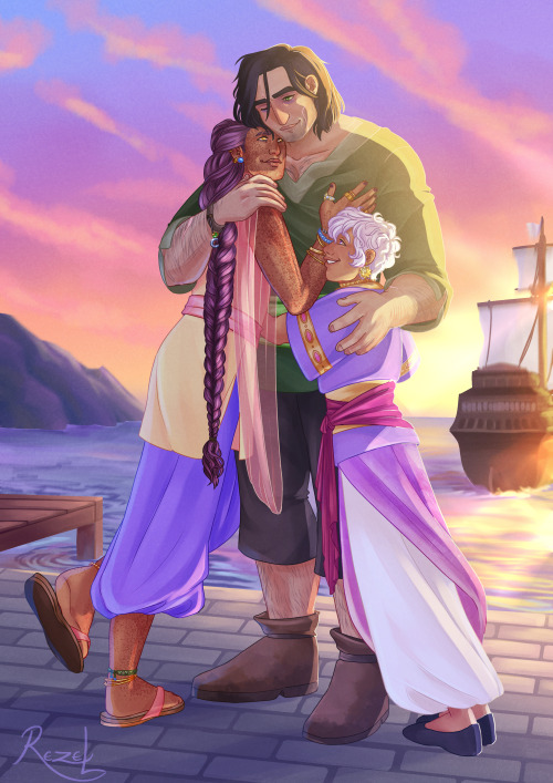 so the arcana is slowly taking back over, so have a lil hug between my absolute OT3 Asra, Muriel and