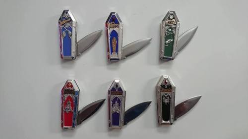 autumnsredglaze:Franklin Mint Universal Monsters Coffin Knife Set(1998) A new thrift store obsession