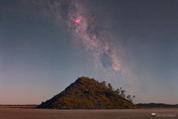 just&ndash;space:  Carina over Lake Ballard : A jewel of the southern sky, the Great Carina Nebula, also known as NGC 3372, is one of our galaxy’s largest star forming regions. Easily visible to the unaided eye it stands high above the signature hill