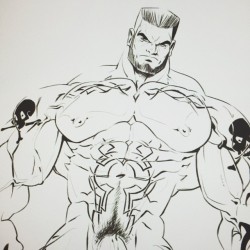 dizdoodz:  Hulking-man-figure #muscles #sketch
