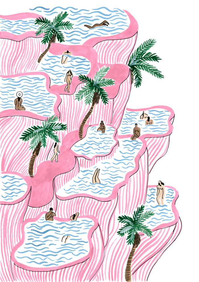 lesstalkmoreillustration:
“ Pamukkale Art Print by Isabelle Feliu
*More Things & Stuff
”