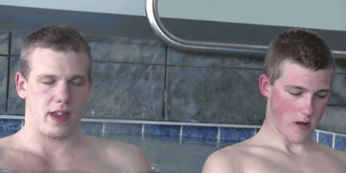 the-ejaculatorium:  As part of their summer jobs as lifeguards at the swim club,