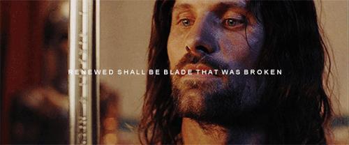 definitelyoneoftheguys:This is no mere ranger. He is Aragorn son of Arathorn. You owe him your alleg