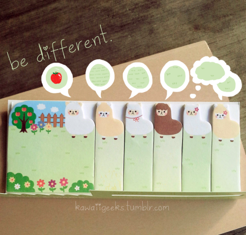 Adorable alpaca sticky notes :3