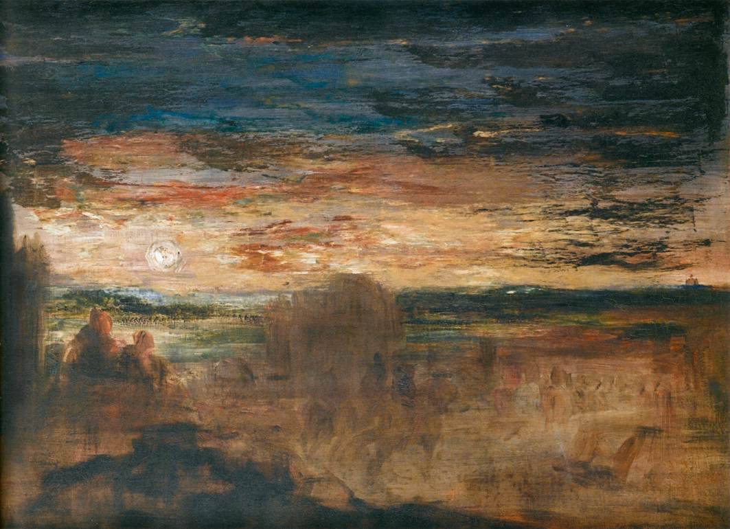 1910-again:  Gustave Moreau, Shepherds Viewing Passing Soldiers 2nd half of the 19th