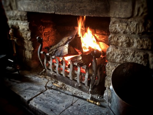 woodburning:  Pub fire earlier today. 