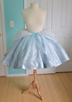 doxiequeen1:  I procrastinated a lot and now I have a lot to edit tonight, but a video about this skirt will be going up tomorrow! This is the skirt for the Cinderella inspired dress. I finished it a while ago but only got around to taking photos of