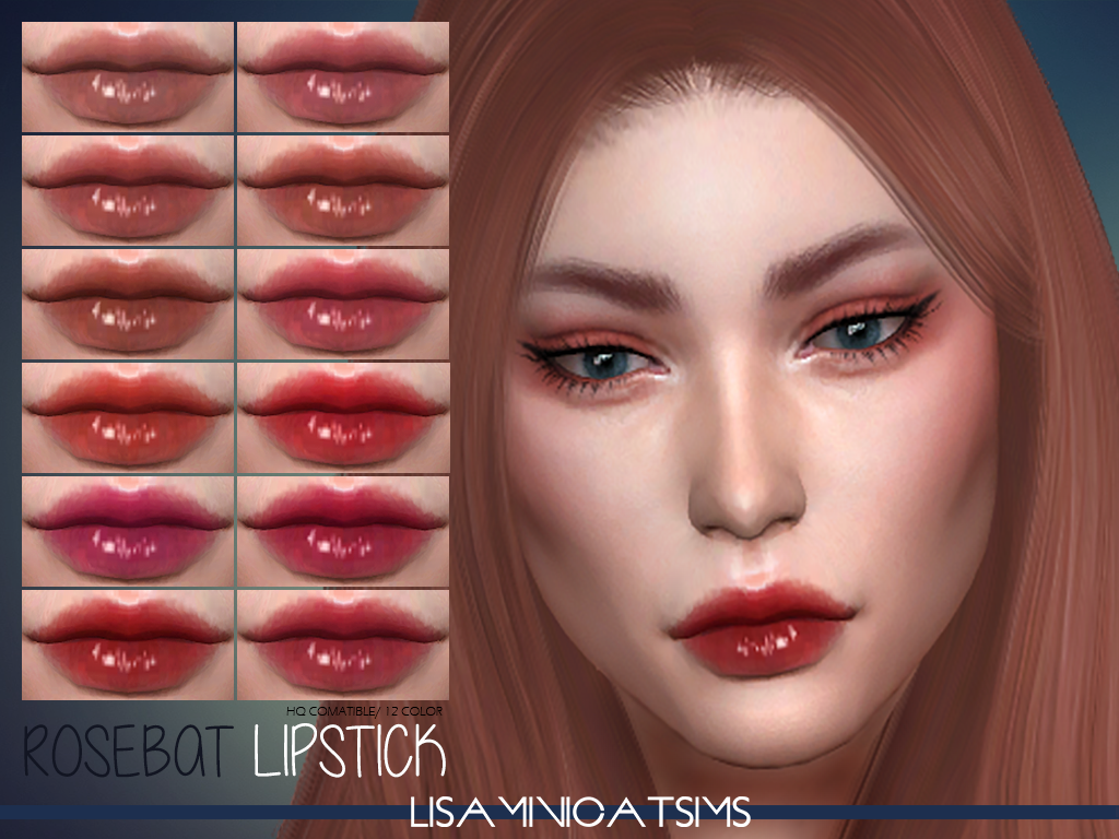 Love 4 Cc Finds Lisaminicatsims Lmcs Rosebat Lipstick Hq Love 4 Cc Finds Lisaminicatsims Lmcs Rosebat Lipstick Hq