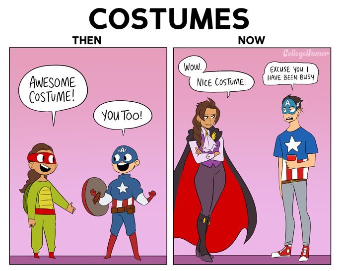 pr1nceshawn:  Halloween As A Kid VS. As An Adult  