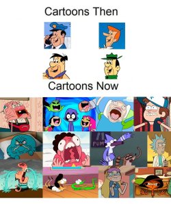 stevebob-squareniverse:  brainal-leakage:  sn0wbro:  connard-cynique:  Pick a side  WE HAVE REACHED PEAK D I S C O U R S E  Some but not all things are similar the end  Taking a third option and saying “all cartoons are great and elitist snobs on both