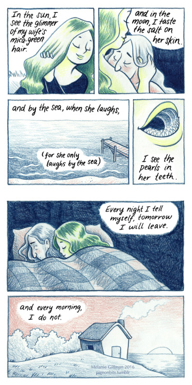 dua-the-human:  pigeonbits: Here’s the full 24 hour comic I drew yesterday, called “The Fish Wife”. 