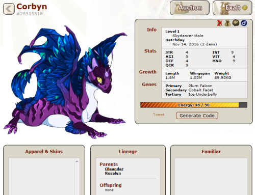 Corbyn the pure gen 2 lore baby still needs a home!
