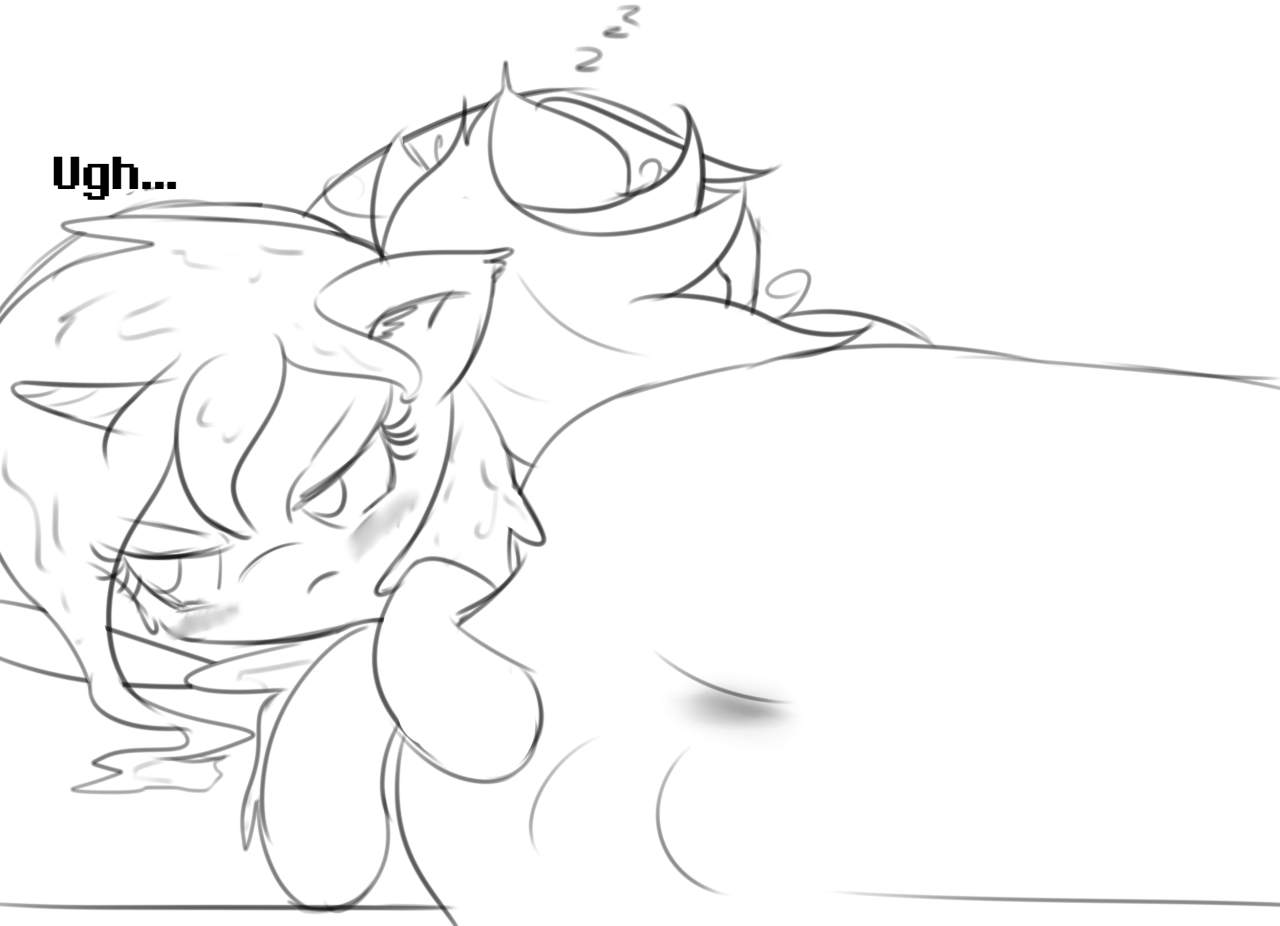 shinyprivatecorner:Some of Minty’s nights looks like this. herp derp.Dohoho~ &gt;//w//&gt;