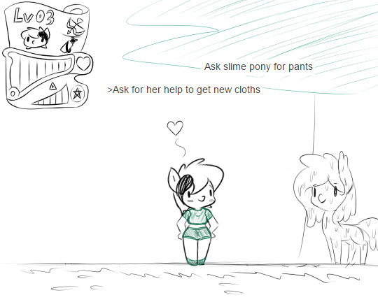 vivi-adventure:Vivi ask Shiny to help her make new pants. Shiny glad to help anything