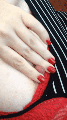 lesseinsnouriture:lovely nipple tits #red fingernails