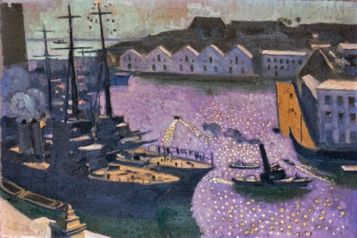 huariqueje:    Port de Brest  -   Maurice Denis , 1932French,  1870-1943oil on board, 42 x 61 cm.   Collection Musée des Beaux-Arts de Brest   