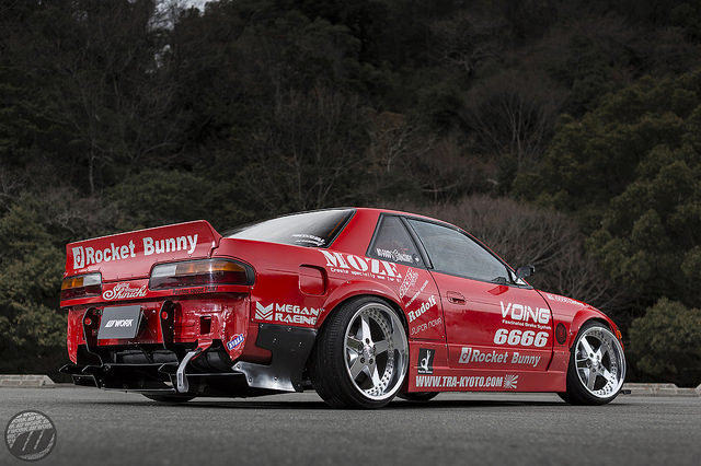 jzx100:  THE BREAST Nissan Silvia S13 on WORK Equip (discontinued) by WORK Wheels