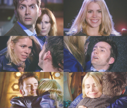 travelling-in-a-tardis:  The Doctor + Rose Tyler  ⇨ Episode 4x12/13: The Stolen Earth/ Journey’s End  ↳ &ldquo;Does it need saying?&rdquo; (“I love you.”)  