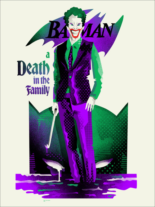 xombiedirge:  Previews from the 75 Years of Batman art show, opening October 24th, 2014, at the Mondo Gallery / Tumblr. Watch the World Burn by Jason Edmiston / Website / Facebook A Death in the Family by WBYK / Blog Batman by Brandon