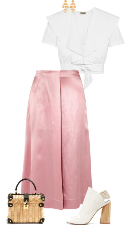 wrapped midi skirt by emerences featuring a ruffle shirt