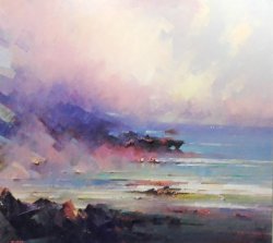 redlipstickresurrected:  David Chen (Chinese, b. China, based Melbourne, Australia) - 1: Sorrento Beach  2: Sorrento Beach II  Paintings: Oil on Canvas 