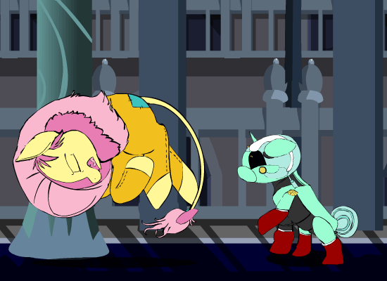 ask-omegacoder:  There is always a suit of armor getting in the way. We Repair Ponies