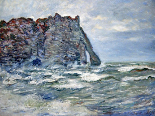 Port d’Aval, Rough Sea, Claude Monet, 1883