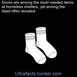 ultrafacts:    Socks are among the most needed