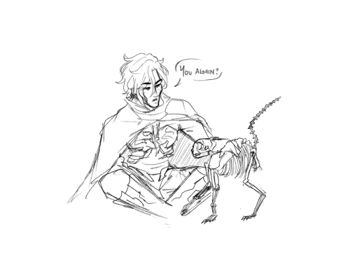 kosalus:harrow with a cat (kinda) bc i think it’d be pretty neat 