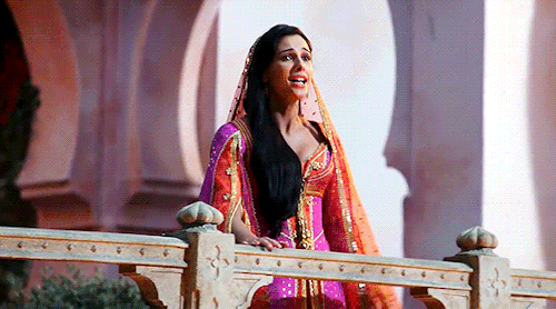 mostgirls:Naomi Scott as Princess Jasmine Behind the scenes of Aladdin (2019)
