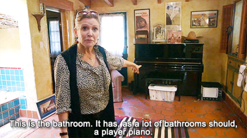 gryffinewt: elizabeths-banks: Carrie Fisher’s home, from Bright Lights (2016). i have dreams a