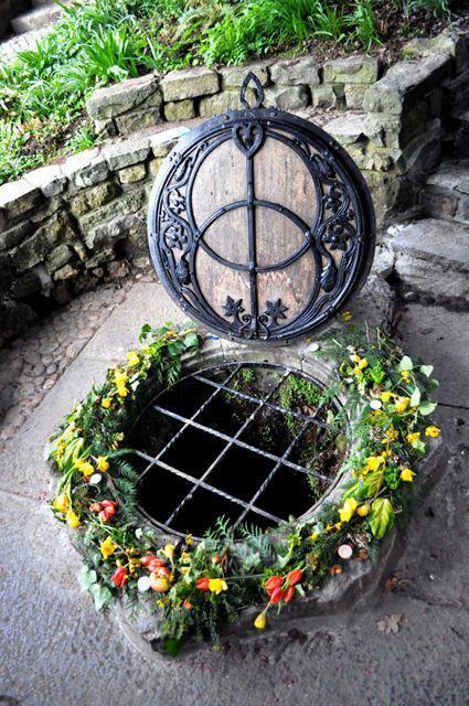 onetwistedpixie:  The Chalice Well, Glastonbury, England Also known as ‘The Well