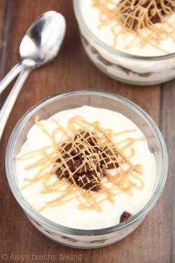 intensefoodcravings:  Skinny Peanut Butter Brownie Parfaits | Amy’s Healthy Baking