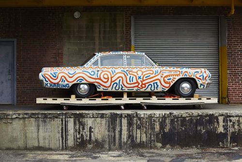 installator:  Keith Haring Untitled (car) 1986 Buick Special (hauteliving.com) 