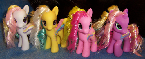 G4 Rainbow Curl Ponies Raincurl, Ringlet, Stripes, and Streaky