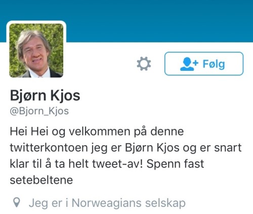 The fact that he contacted a parody profile of Bjørn Kjos makes this even more hillarious. Th