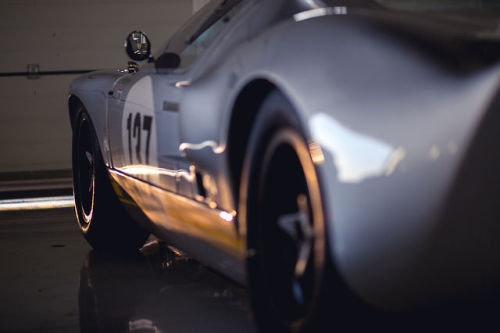 motion-captured:  Another car that stood out for me at the Silverstone Classic was this beautiful Mk.I GT40. The livery schemes of these beloved racers are probably as iconic as the car itself, but somehow this less well known silver and yellow combo