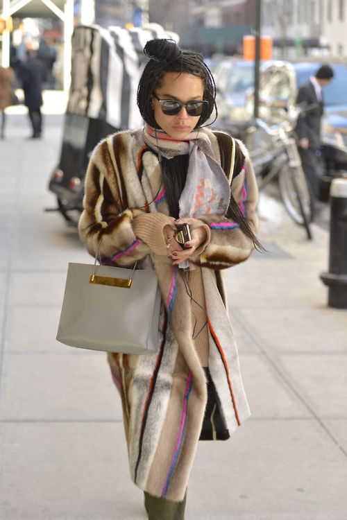 celebritiesofcolor:Zoe Kravitz out and about in NYC