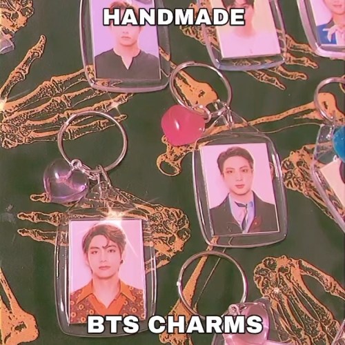 So this is a little different for my shop but I’ve made some handmade BTS charms that I’ve now liste