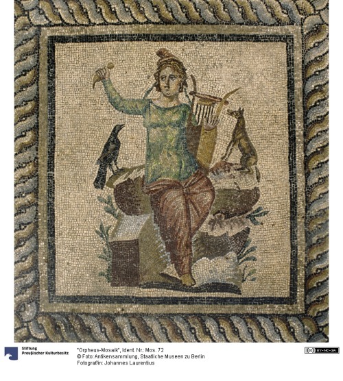 Roman floor mosaic depicting Orpheus.* Miletus* 2nd century CE* Berlin State MuseumsProvenance/right