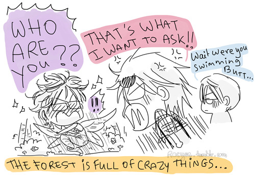racyue:  The Journey of Magical Saba part 2 (improvised (Makoharu) Free! comic with