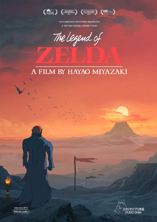 matt–vince:  Studio Ghibli x Legend of Zelda  Poster concepts I made for fun. Imagine the score for something like this… 