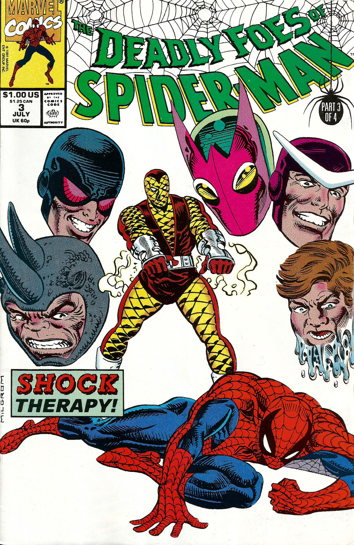 The Deadly Foes Of Spider-Man No.3 (Marvel Comics, 1991). Cover art by Al Milgrom.From