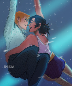 arielagam: How do we rewrite the stars?  . . . A quick colored sketch I worked on during class :P  