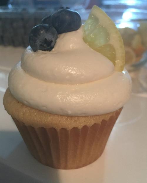 Made some lemon-blueberry cupcakes. #KCbakes