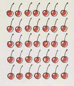 nemfrog: Rows of cherries. Arithmetic We Need - Grade 4. 1955. 