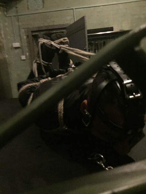 reconmarm77:  Me tied up at thebunker.london  